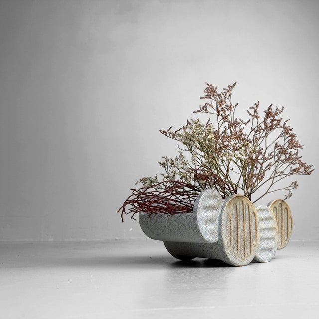 Green Ceramic Ikebana Vase, Japan, 1970s For Sale - Image 8 of 9