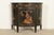 Imperial Furniture Grand Rapids French Regency Chinoiserie Black Lacquered Hand Painted Demilune Cabinet, Circa 1940s For Sale - Image 16 of 16