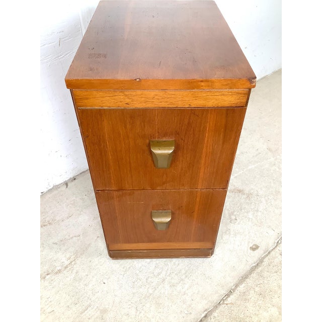 Vintage American Modern Two-Drawer Nightstand For Sale In Philadelphia - Image 6 of 18