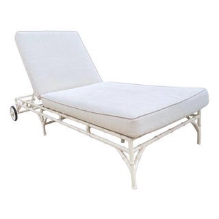 Outdoor Bamboo-Style Chaise Lounges by Michael Taylor, Set of 4 For Sale