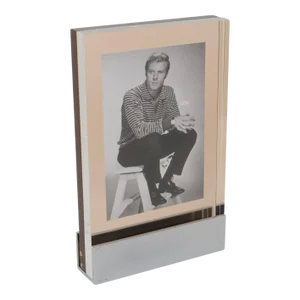 French Industrial Machine Age Chrome and Lucite Picture Frame