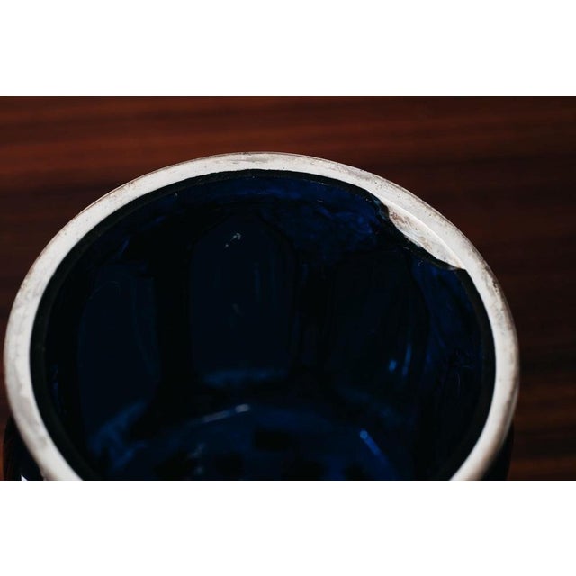 Large Royal Sheffield Collection Blue Service Jar, 1950s For Sale - Image 14 of 15