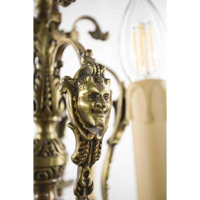Antique Chandelier with Fifteen Bulbs For Sale - Image 3 of 18