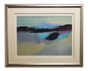 Mid 20th Century Abstract Expressionist Cool Toned Lithograph Edition 269 of 300