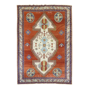 Madder Red Armenian Antique Rug, Dated 1940