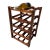 Vintage Mid Century Modern Solid Walnut Wine Rack 15 Bottle For Sale