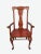 Early 20th Century Early 20th Century Vintage Red Lacquer Chinoiserie Style Wooden Arm Chair For Sale - Image 5 of 6
