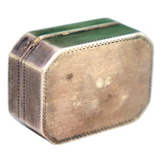 Silver and Gold Vinaigrette Box with Asymmetrical Engraving For Sale