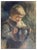 Heinrich Rettig, Young Boy with Carafe, Watercolor on Paper For Sale
