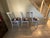 Rustic Farmhouse Whitewash Bar Stools W/ Cowhide Upholstered Seats Set of 3 For Sale In Las Vegas - Image 6 of 12