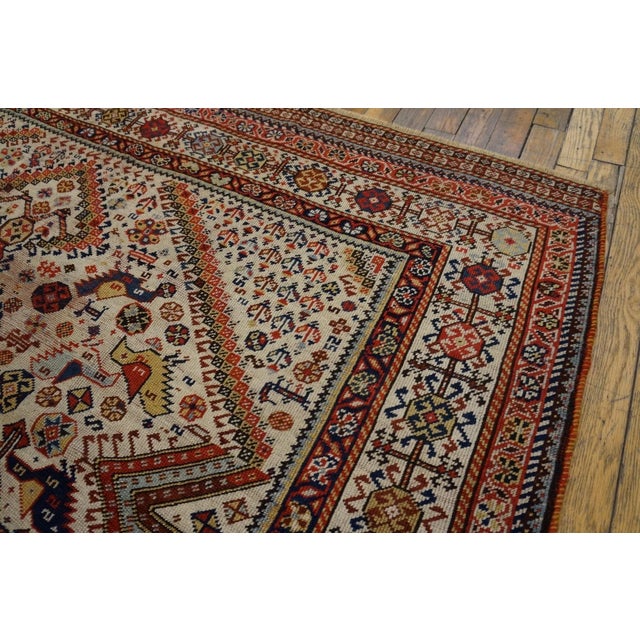 19th Century S. Persian Ghashgaie Shekarlu Bird Carpet 5'10" x 7'8" - 178 x 233
