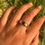 Art Deco 14k Yellow Gold Cigar Band Ring With Blue Sapphire & Diamond Size 9 For Sale - Image 3 of 16