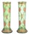 Art Nouveau Crystal Vases from Legras, Set of 2 For Sale