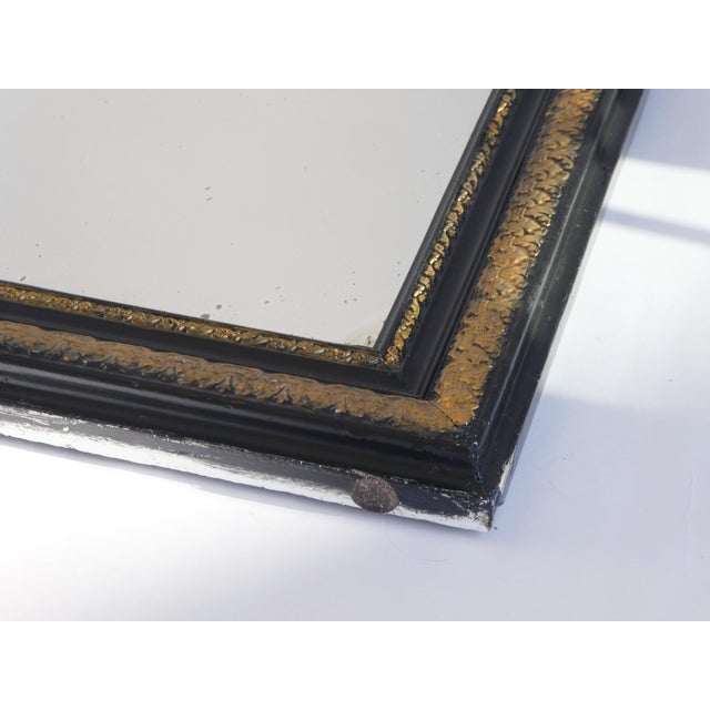 Tall Antique 19th Century Louis Philippe French Mirror in Arched Gilt Wood For Sale - Image 4 of 10