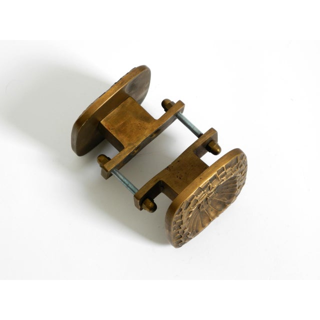 Brown Mid-Century Modern Double-Sided Door Handles in Heavy Bronze, 1960s, Set of 2 For Sale - Image 8 of 18