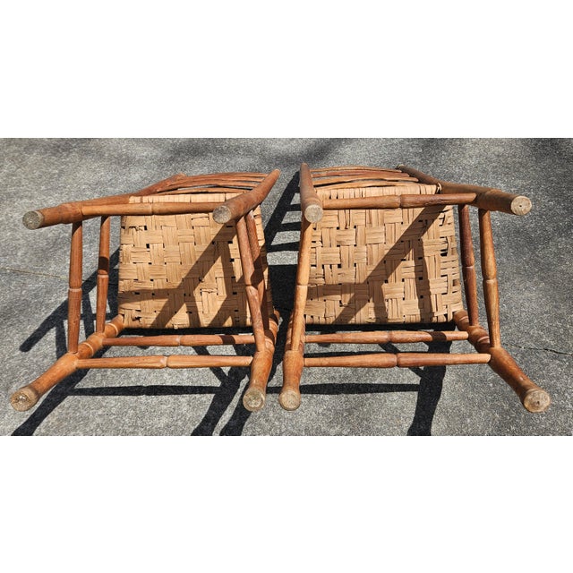 Late 19th Century Pair of Ashe County, North Carolina Maple Ladder Back Chairs For Sale - Image 16 of 16