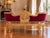 Burgundy 1970 French Artisan Louis XVI Gold Burgundy Sofa Set-3 Pc For Sale - Image 8 of 18