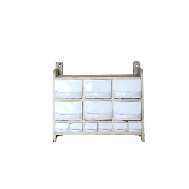 Spice Rack in White Wood For Sale - Image 4 of 4