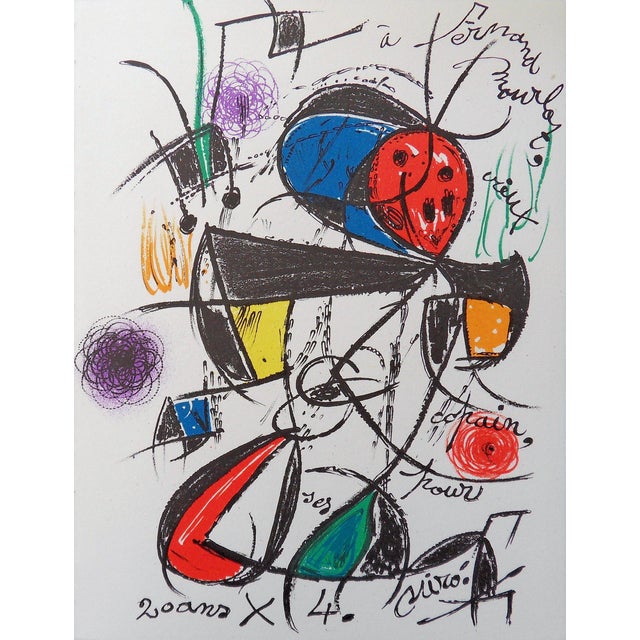 Joan Miro, For Fernand Mourlot, 1978, Original Signed Lithograph For Sale