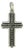 1990s David Yurman Black Diamond Cross Pendant Sterling Silver Estate For Sale