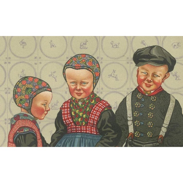 Dutch Children in Traditional Staphorst Dress, 1932, Paper For Sale - Image 6 of 10