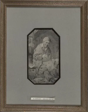 Original 19th Century Antonio Rotta Italian School Signed Drawing