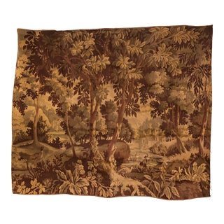 Antique Aubusson Woodland Tapestry For Sale