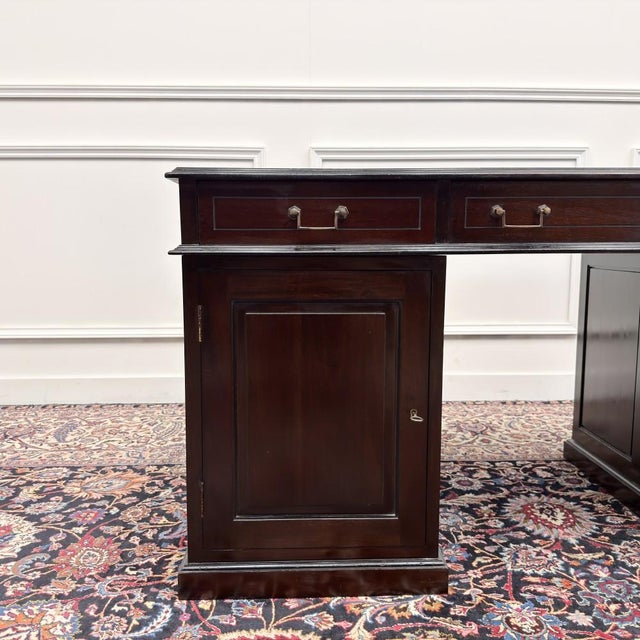 English Desk with Leather For Sale - Image 9 of 18