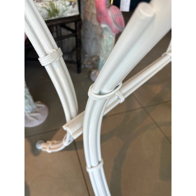 1970s Faux Bamboo Metal X Base Table Base For Sale In West Palm - Image 6 of 11