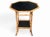 Black Vintage Coastal Bamboo Octagonal End Table With Black Inset Shelves For Sale - Image 8 of 18