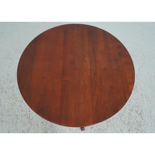 2000 - 2009 Pair Ethan Allen Cherry Round End Tables For Sale - Image 5 of 12