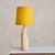 French Abstract Limestone Table Lamp with Yellow Shade by Albert Tormus, 1960s For Sale - Image 4 of 12