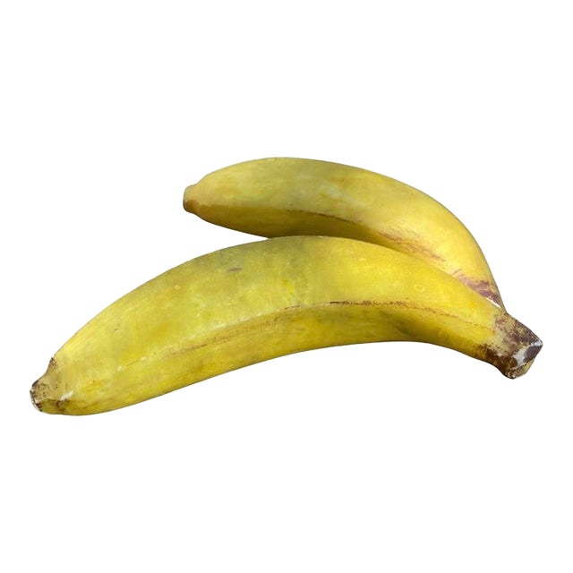 Andy Warhol-Style Carved Alabaster Banana Sculptures, Set of 2 For Sale