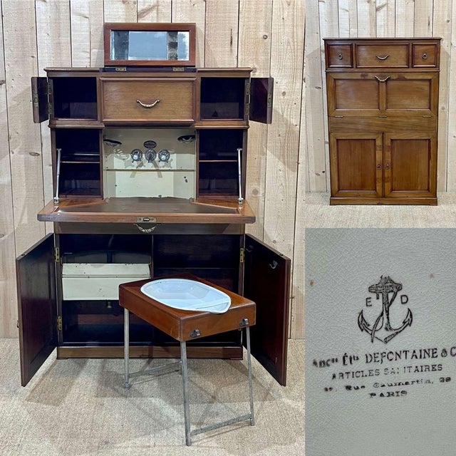 Vintage Mahogany Boat Cabinet, 1930s For Sale - Image 10 of 18