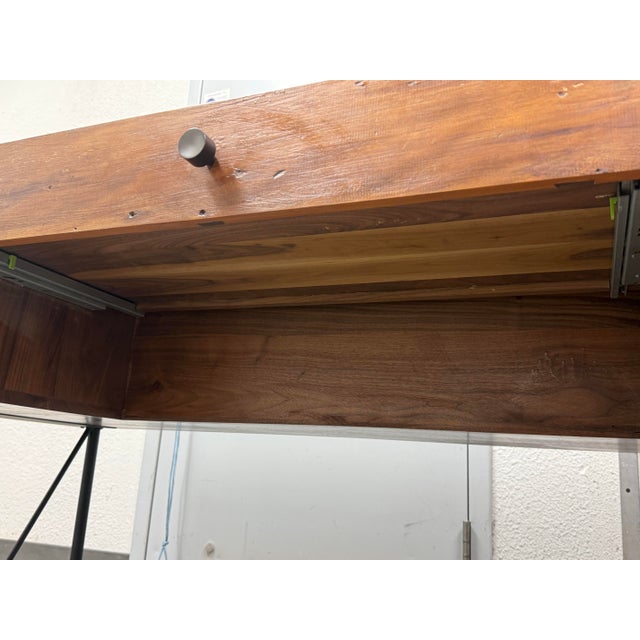 Crate & Barrel Atwood Rustic Industrial Desk For Sale - Image 12 of 12