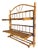 Vintage Burnt Bamboo Wall Shelf With Towel Rack in the French Colonial Style For Sale