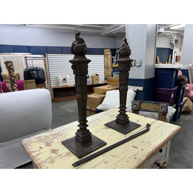 19th Century Set of 2 Decorative Cast Iron Finials, 19th Century For Sale - Image 5 of 5