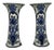Antique Royal Delft Hand-Painted Floral Trumpet Vases by l.g.n. Ten Dam, 1916, Set of 2 For Sale