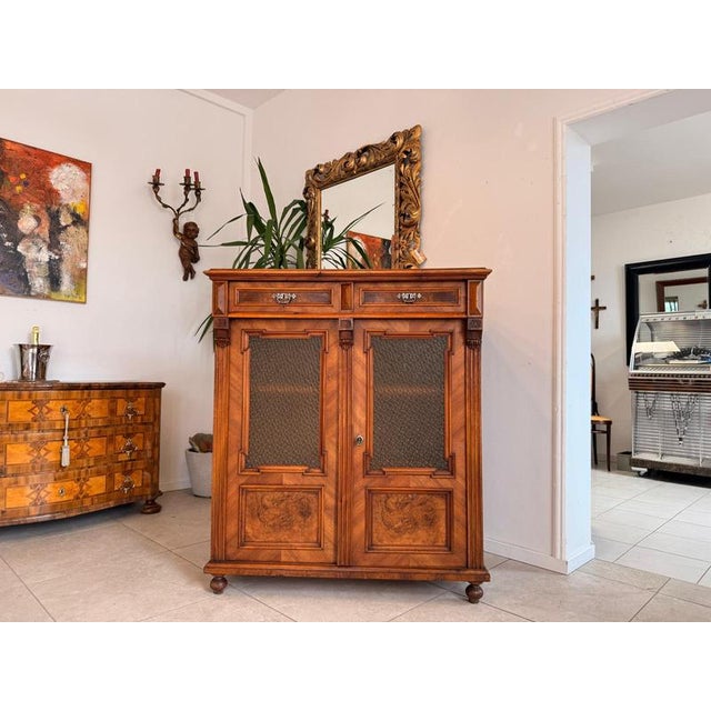 Gründerzeit Half-Cabinet Sideboard in Walnut, 1800s For Sale - Image 11 of 11