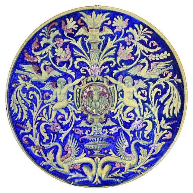 Large Ceramic Plate by Alberto Rubboli, 1950s For Sale - Image 6 of 6