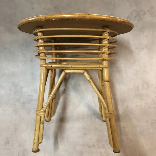 Rattan Coffee Table, 1960s For Sale - Image 4 of 8