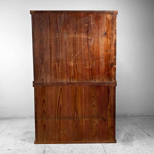 Traditional Japanese Tansu Storage Cabinet, 1920s, Set of 2 For Sale - Image 15 of 17