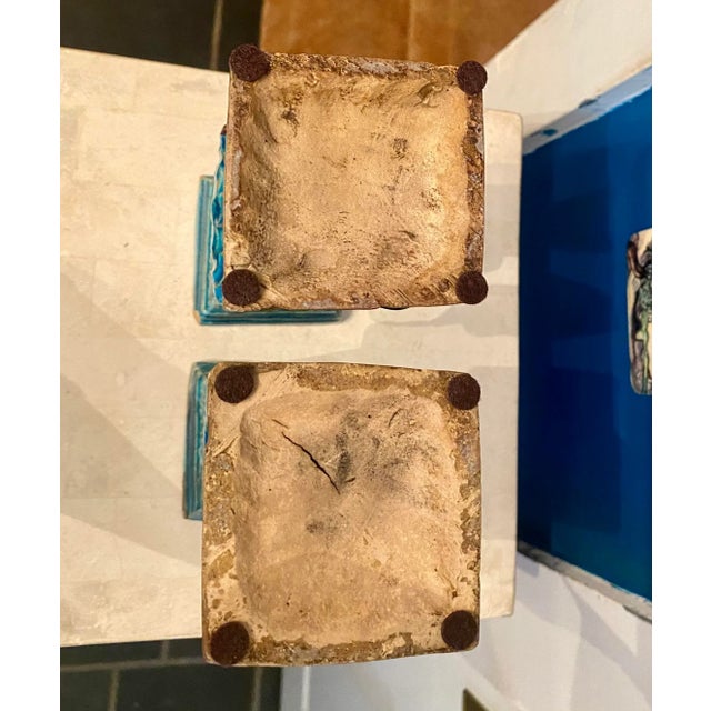 17th Century Ming Altar Gu Vases With Turquoise Glaze - a Pair For Sale - Image 12 of 12