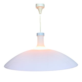 Large Space Age Pendant Lamp in Glass & Plastic by Rolf Krüger for Staff Leuchten, 1970s For Sale