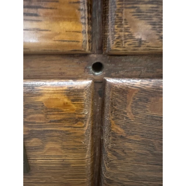 Early 20th Century Oak Wood Card Catalog Eight Drawer Chest of Solid Quarter Sawn Modular Stacking Antique, 2 Pieces For Sale - Image 14 of 17