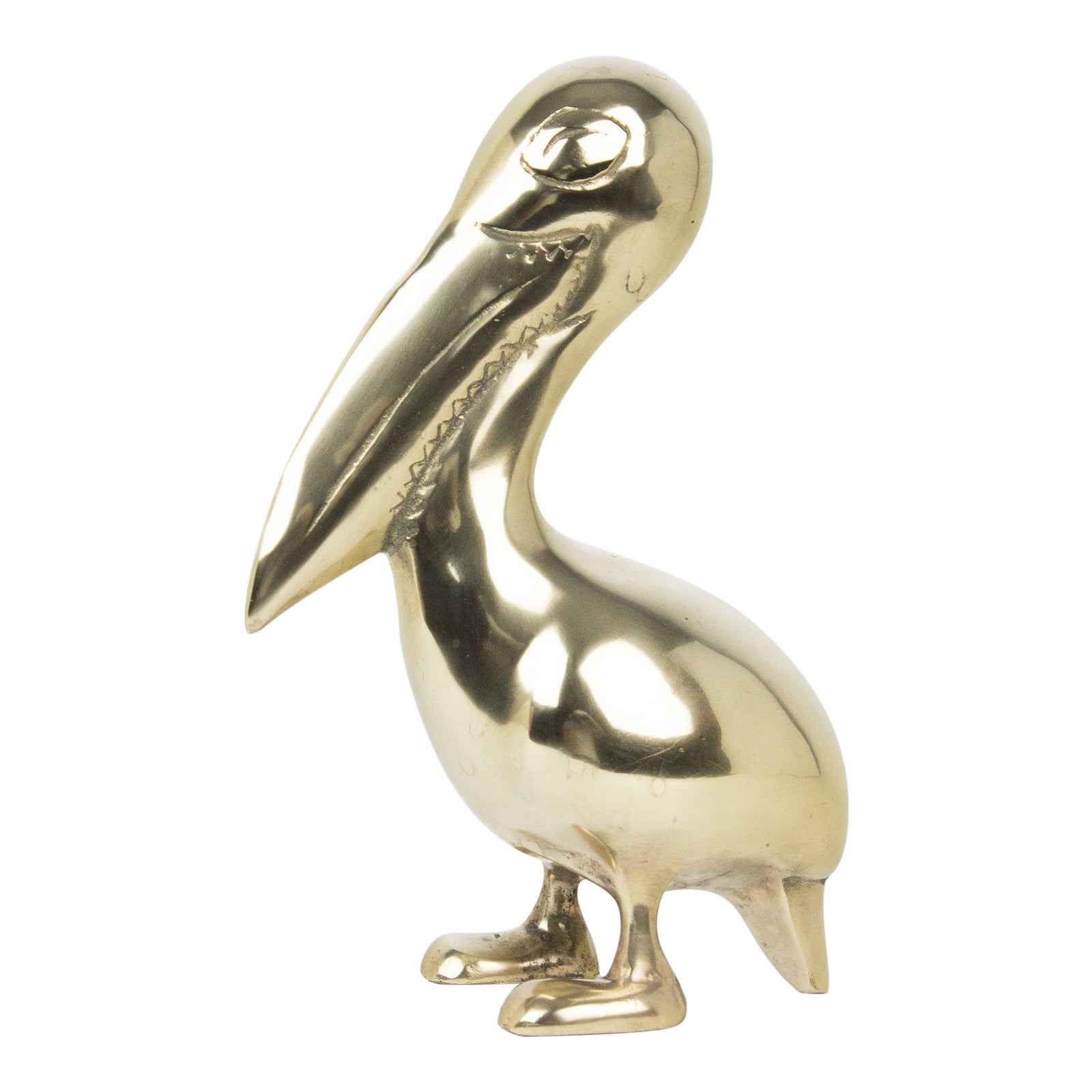 Vintage Brass Pelican Figure Chairish