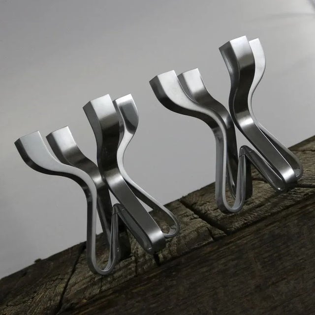 Karim Rashid Modern Candelabra Chorus by Karim Rashid for Umbra Die-Cast Zinc, a Pair For Sale - Image 4 of 11