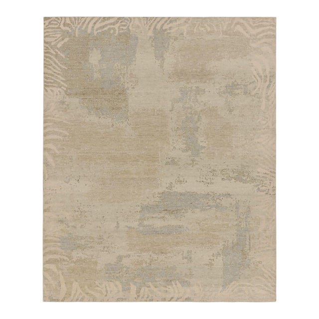 Modern Classics Persian Hunting Narrative Distressed Rug by Rug & Kilim, India For Sale