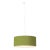 Stretch Swag Lamp, Avocado Linen Shade, Satin Nickel, for Living Room or Bedroom For Sale