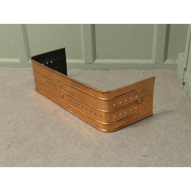 Victorian Art and Crafts Copper Fender For Sale - Image 3 of 6